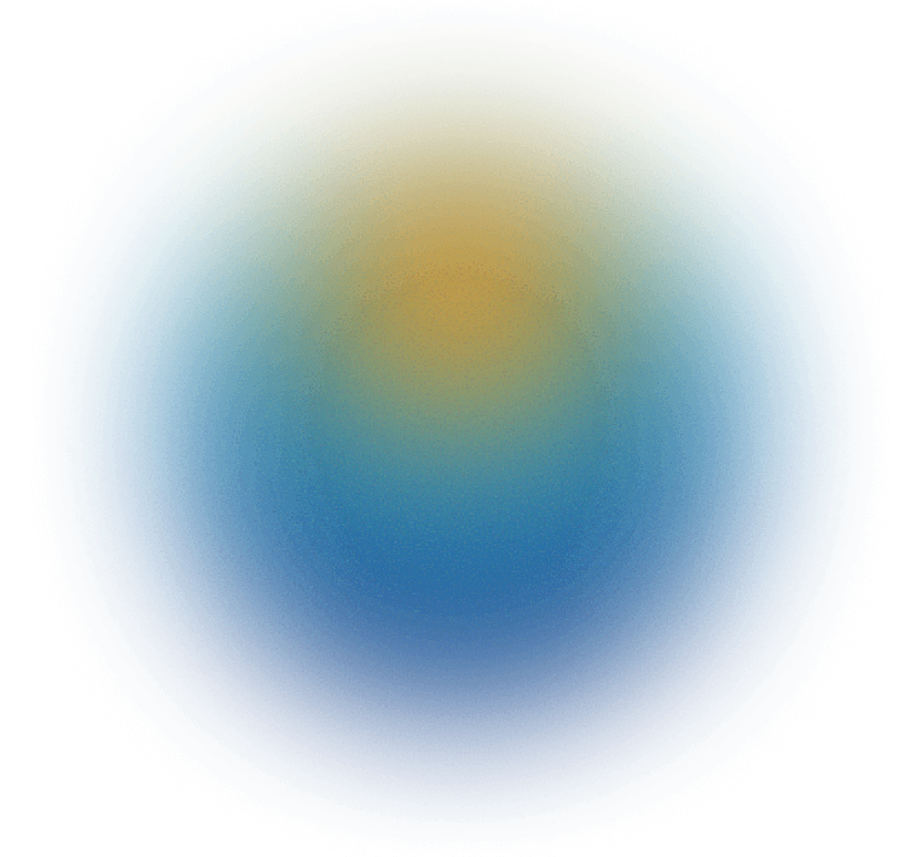 Gradient blob aura green to blue